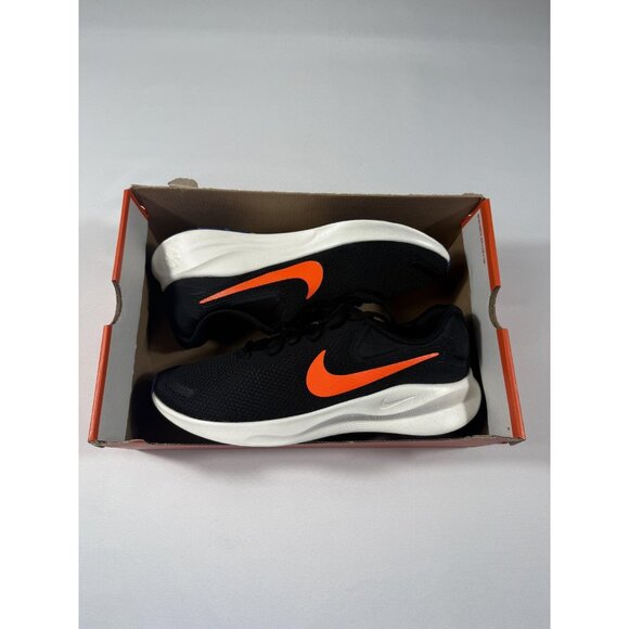 New Nike Revolution 7 Shoes Mens Size 11 Black Orange Running Comfort FB2207 008 - Picture 1 of 10